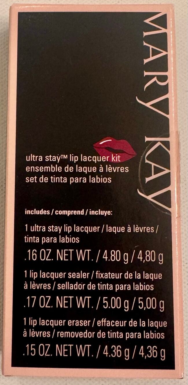 Mary Kay Ultra Stay Lip Lacquer Kit Plum 143196 New in Box